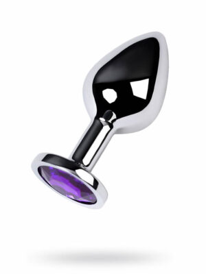 Mor Kristalli 7cm Metal Anal Plug