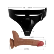 Fışkırtmalı Belden Bağlamalı Dildo