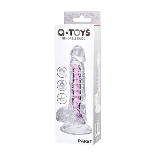 Paret Jel Dildo Şeffaf 18cm - Görsel 5