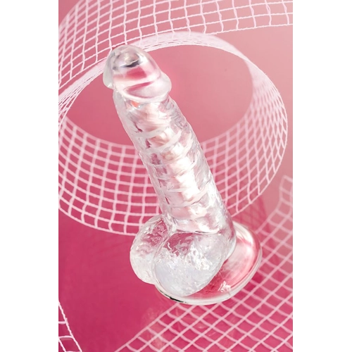 Paret Jel Dildo Şeffaf 18cm - Görsel 2