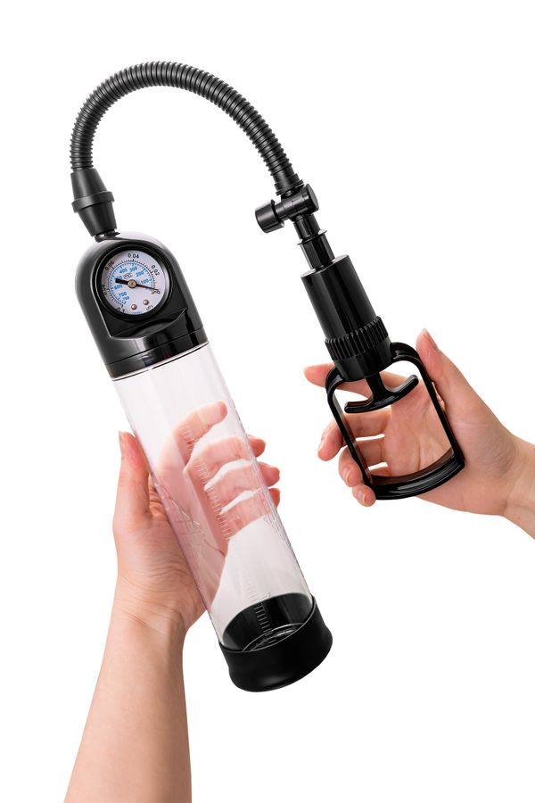Pistonlu 20cm Şeffaf Penis Pompası - Görsel 2