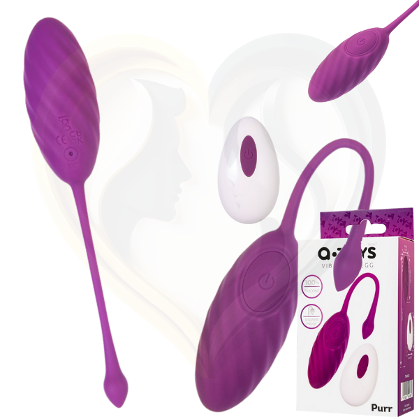 Purr Titreşimli Mor Yumurta 18cm