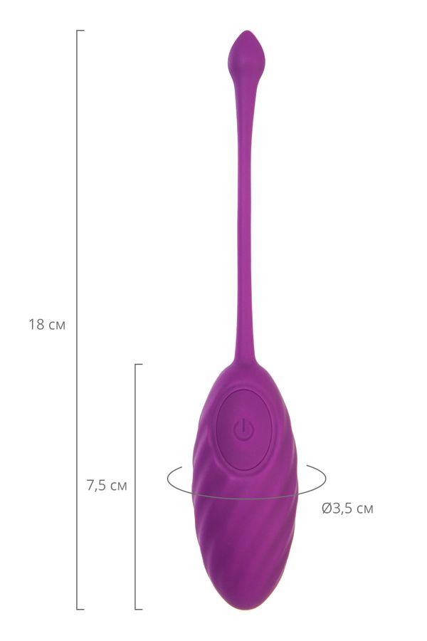 Purr Titreşimli Mor Yumurta 18cm