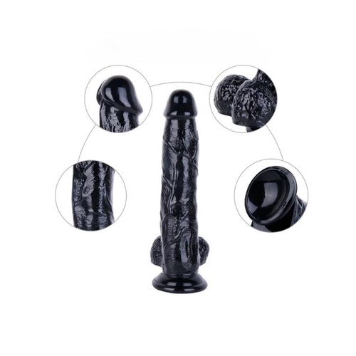 Siyah 26 cm Realistik Dildo - Görsel 4