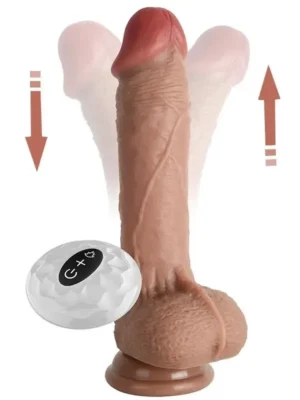 Teleskopik ileri geri hareketli dildo