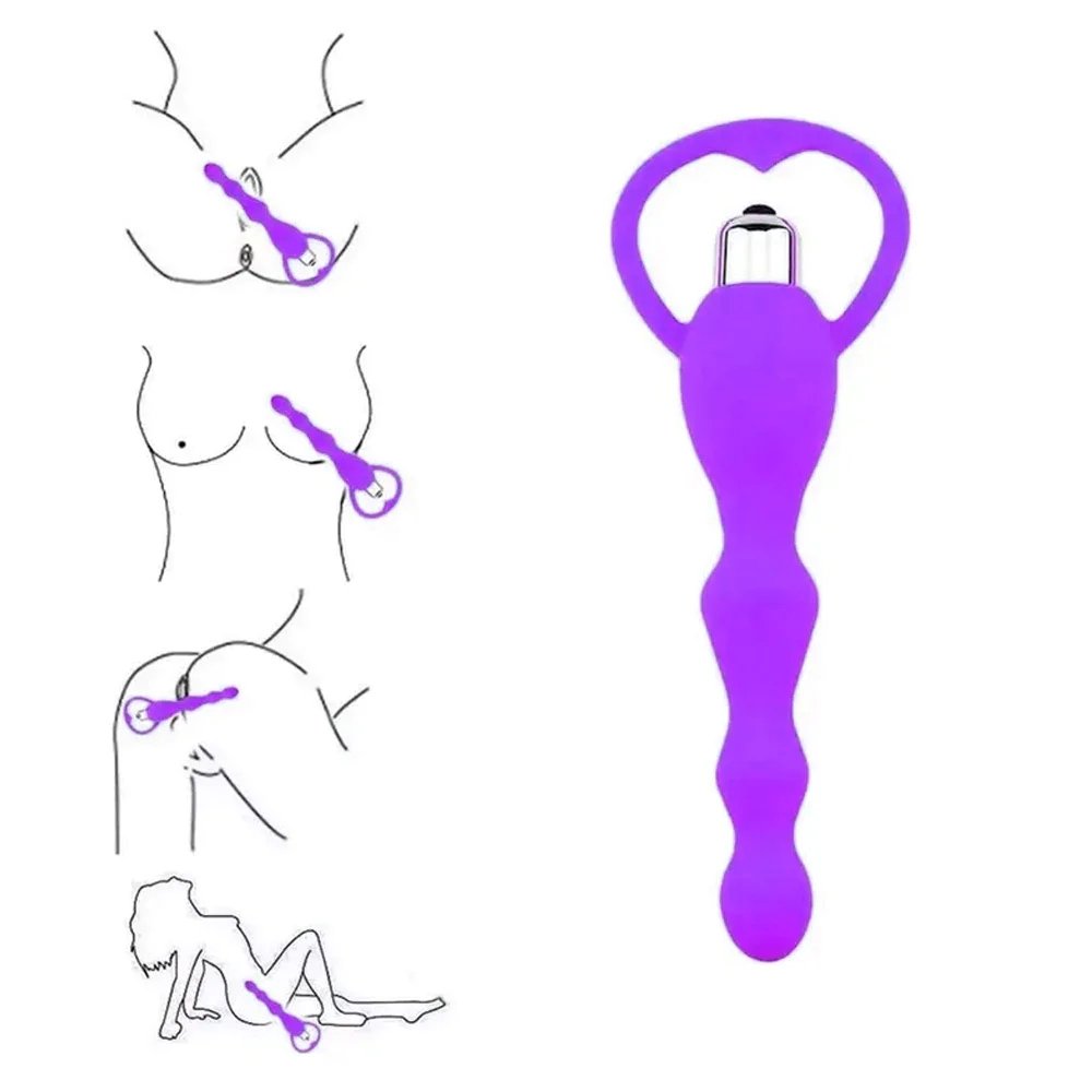 Titreşimli Pembe Silikon Anal Plug - Görsel 5