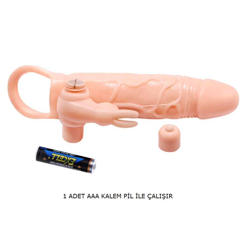Titreşimli penis kılıfı 17 cm - Görsel 3