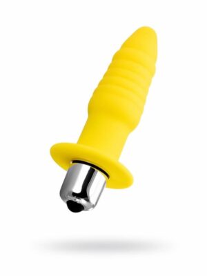 Tofya Lancy 11cm Titreşimli Sarı Anal Plug