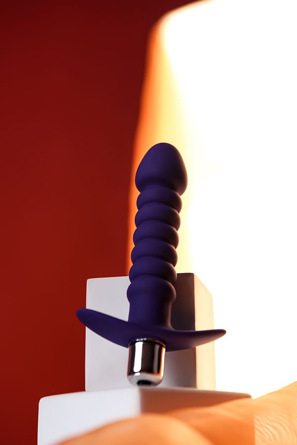 Toyfa Condal Titreşimli 14cm Mor Anal Plug - Görsel 2
