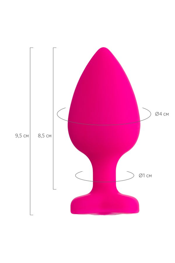 Toyfa Elmas Kalp 10cm Pembe Anal Plug - Görsel 4