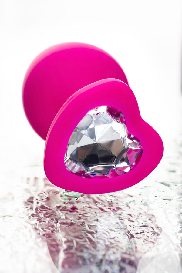 Toyfa Elmas Kalp 10cm Pembe Anal Plug - Görsel 3