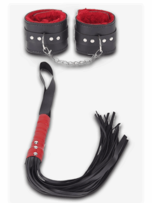 Fetish Kırbaç Kelepçe Set