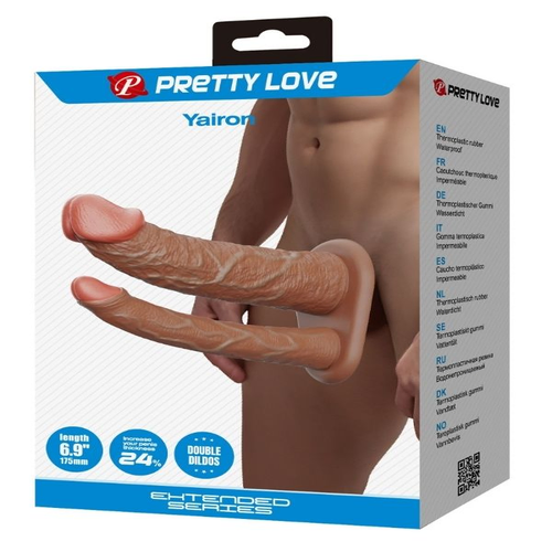 Yairon Gerçekçi Hissiyatlı Uzatıcı Çift Penisli Penis Kılıfı