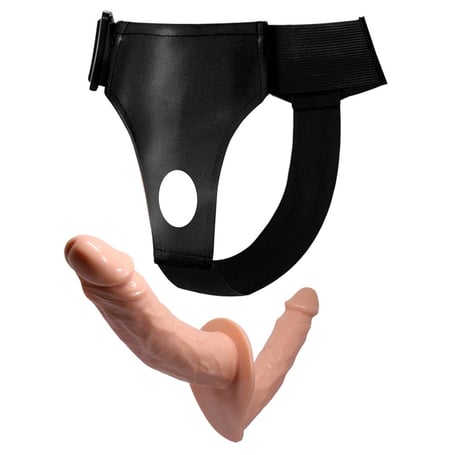 Belden Bağlamalı Çift Taraflı Strapon Penis - Görsel 2