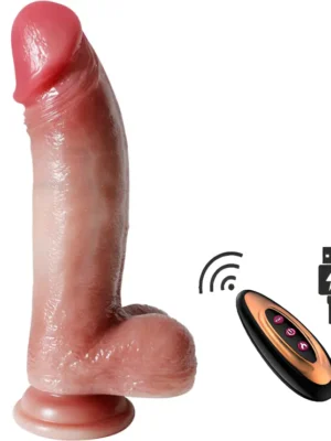 Çift Katmanlı 21cm Titreşimli 3D Dildo