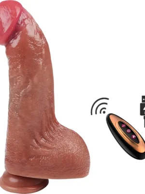 Çift Katmanlı Titreşimli 21cm 3D Dildo