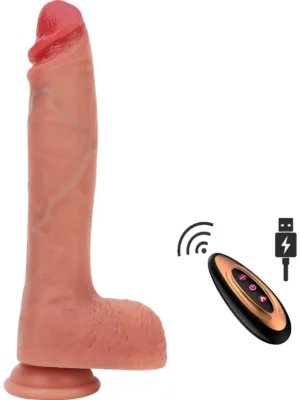 Çift Katmanlı 25cm Titreşimli 3D Dildo