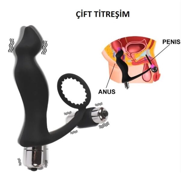 Çift Motor Prostat Uyarıcı v Penis Halkası - Görsel 2