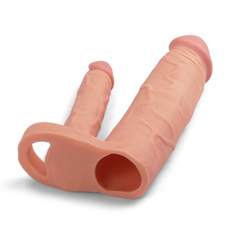 İçi Boş Çatal Dildo Penis Kılıfı 20cm - Görsel 2