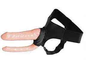 İçi boş çatal belden bağlamalı dildo