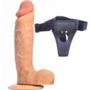 Jason 23 cm Kemerli damarlı dildo
