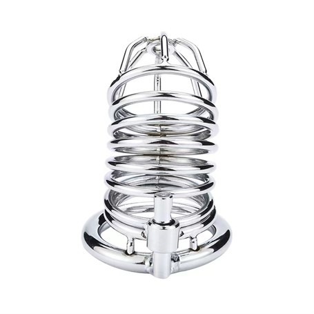 Kilitli Çelik Fetiş Penis Kafesi - Görsel 3
