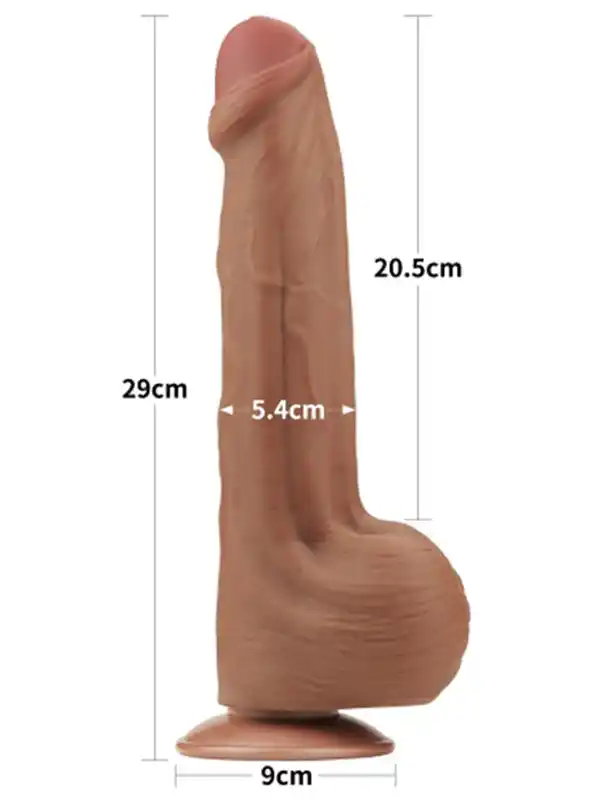 Extra gerçekçi kalın Melez penis 29 cm - Görsel 2