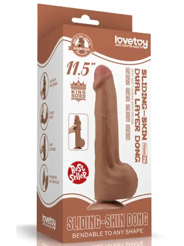 Extra gerçekçi kalın Melez penis 29 cm - Görsel 3