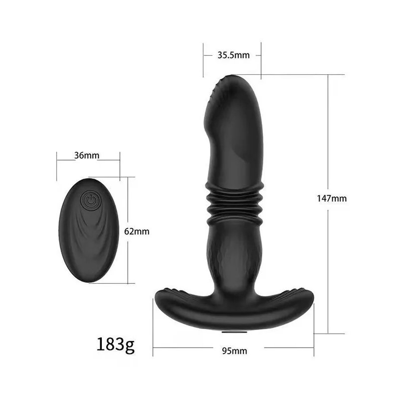 İleri Geri Hareketli Kumandalı Anal Plug - Görsel 5