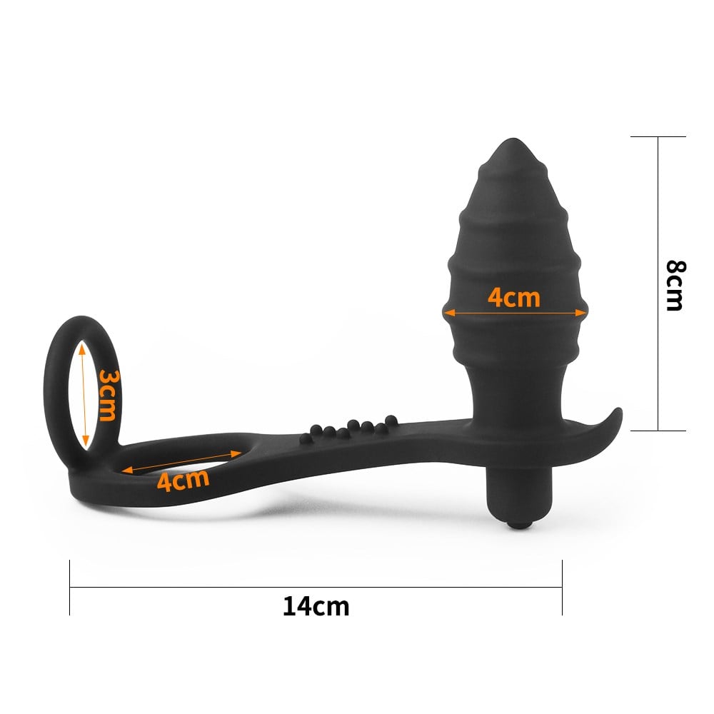 Penis ve Testis Halkalı Anal plug - Görsel 2