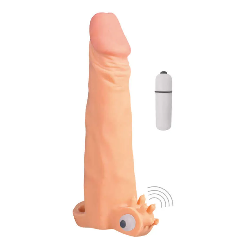 Titreşimli penis kılıfı 19cm