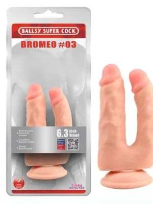 Vantuzlu çatal dildo 18cm