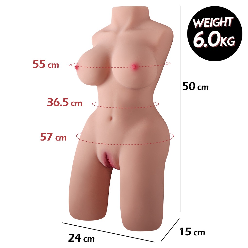 Yarım vücut silikon masturbatör 50 cm - Görsel 11